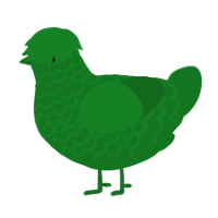 A leaf chicken with a lace pattern