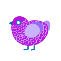 (unnamed), a amethyst and lilac chicken with a lace pattern