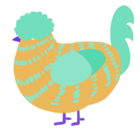 A honey and mint chicken with a bar pattern