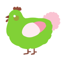 A grass and rose chicken