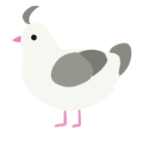 A white and ash chicken
