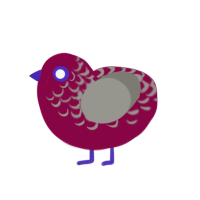 (unnamed), a maroon and ash chicken with a half-lace pattern