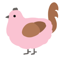 A rose and brown chicken