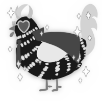 A sable and mist chicken with a bar pattern