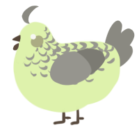 A apple and ash chicken with a half-lace pattern