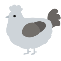 A mist and grey chicken