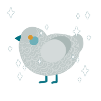 The Soul, a silver chicken with a double-lace pattern