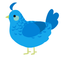 A sky and sapphire chicken with a half-lace pattern