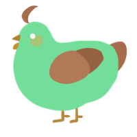 A spring and brown chicken