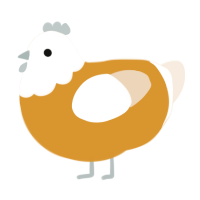 (unnamed), a orange and cream chicken with a head pattern