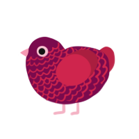 (unnamed), a wine and crimson chicken with a lace pattern