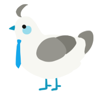 A white and ash chicken