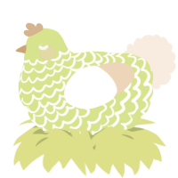 A lemon and cream chicken with a lace pattern