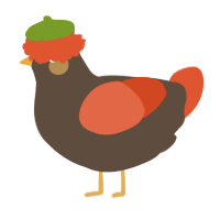 A bark and vermilion chicken