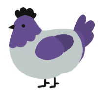 A silver and overcast chicken with a head pattern