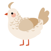 A cream and beige chicken with a half-lace pattern