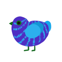 (unnamed), a indigo and sky chicken with a bar pattern