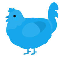A sky chicken with a head pattern