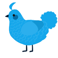 A sky chicken with a lace pattern