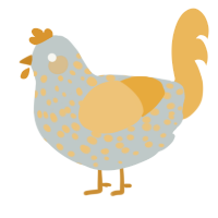 (unnamed), a silver and honey chicken with a speckle pattern