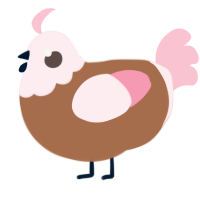 A brown and rose chicken with a head pattern