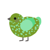 hes ill, a chartreuse and spring chicken with a speckle pattern