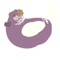 A grass and sable chicken with a neck-band pattern