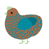 (unnamed), a brown and sea chicken with a lace pattern