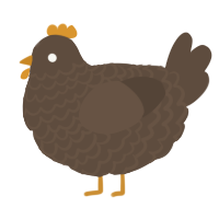 A bark chicken with a lace pattern
