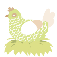 A lemon and cream chicken with a lace pattern