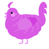 A orchid chicken with a half-bar pattern