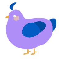 A lilac and ultramarine chicken