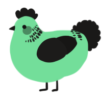 A spring and sable chicken with a neck-band pattern