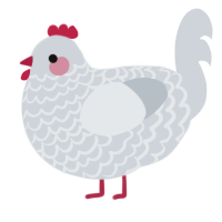 A mist chicken with a lace pattern
