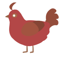 A red and russet chicken