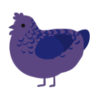 A overcast and navy chicken with a half-lace pattern