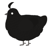 A sable chicken with a lace pattern