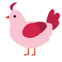 A rose and crimson chicken