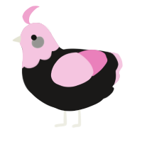 (unnamed), a sable and pink chicken with a head pattern