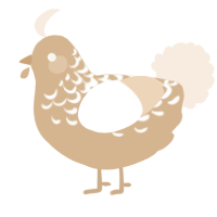 A beige and cream chicken with a half-lace pattern
