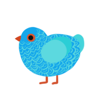 (unnamed), a sky and aqua chicken with a double-lace pattern