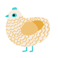 (unnamed), a cream and honey chicken with a lace pattern