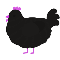 A sable chicken with a bar pattern