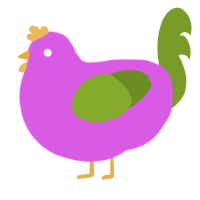 A orchid and chartreuse chicken