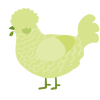 A lemon chicken with a lace pattern