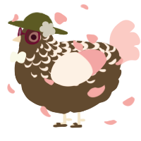 A bark and rose chicken with a half-lace pattern