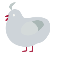 A mist and silver chicken