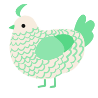 A cream and spring chicken with a lace pattern