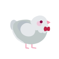 A silver and mist chicken with a head pattern