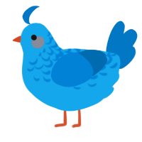 A sky and sapphire chicken with a half-lace pattern